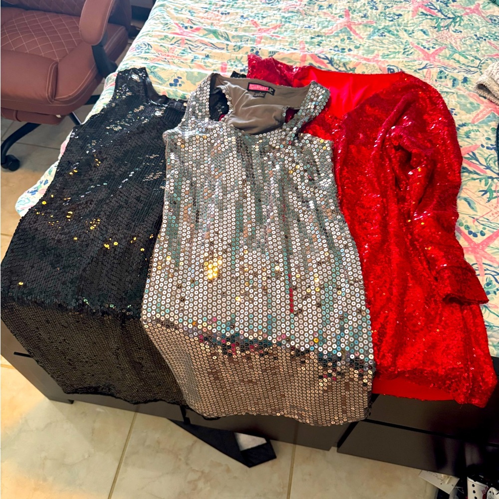 Lot of 3 Sequin Dresses